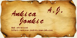 Ankica Jonkić vizit kartica